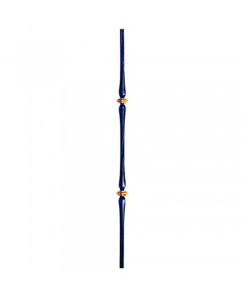 2-BL-D Balaustre de forja con macolla de latón