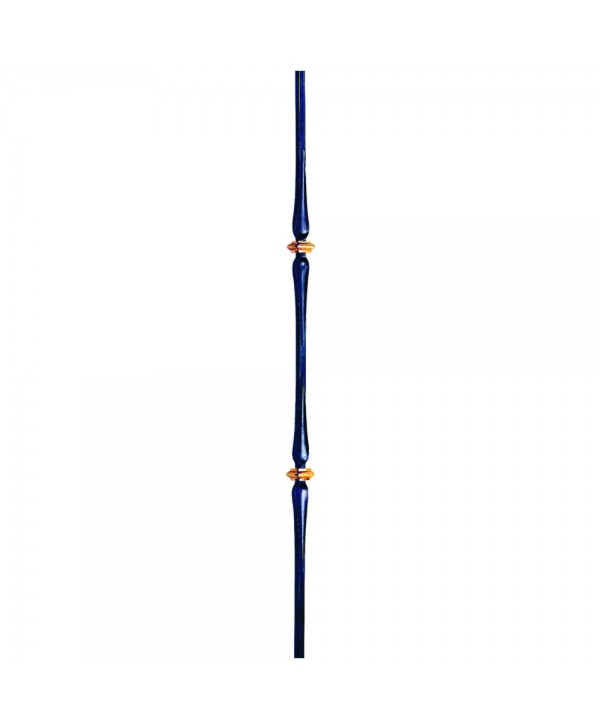 2-BL-D Balaustre de forja con macolla de latón