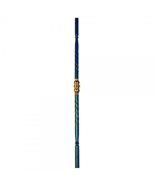 8-BL Balaustre tubo ornamental con macolla central laton