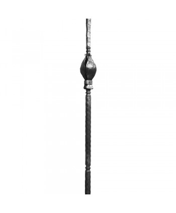 13-ARF Poste forjado con hojas para barandas