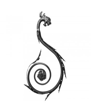 15-ARF Arranque de forja con cabeza de dragón