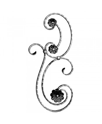 30-ARF Adorno delantero para poste de forja