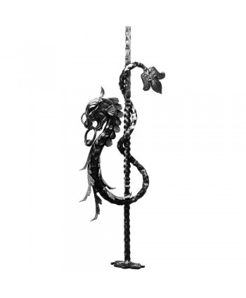 32-ARF Poste de dragón forjado a mano para baranda