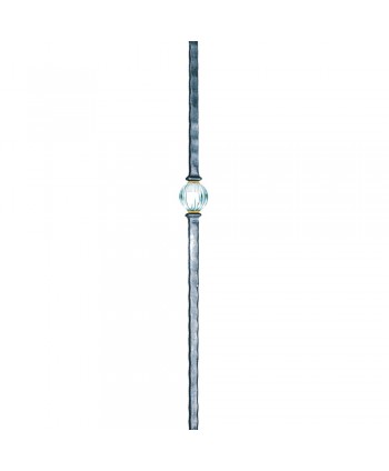 34-ARF-C Poste forjado con cristal y latón