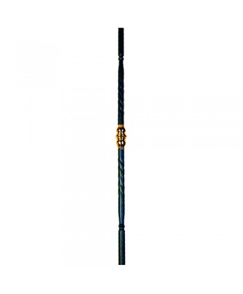 7-ARL Arranque de hierro retorcido con macolla central latón