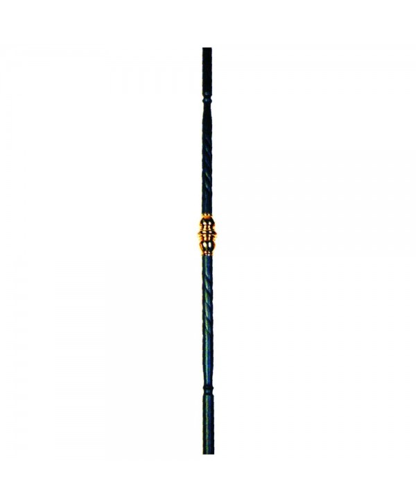 7-ARL Arranque de hierro retorcido con macolla central latón