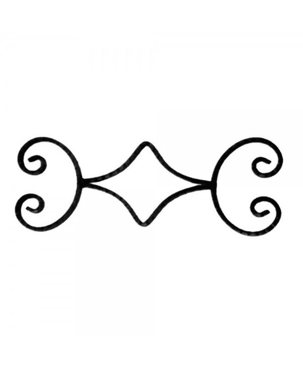 5-SF Cenefa de hierro forjado con rombo y doble C