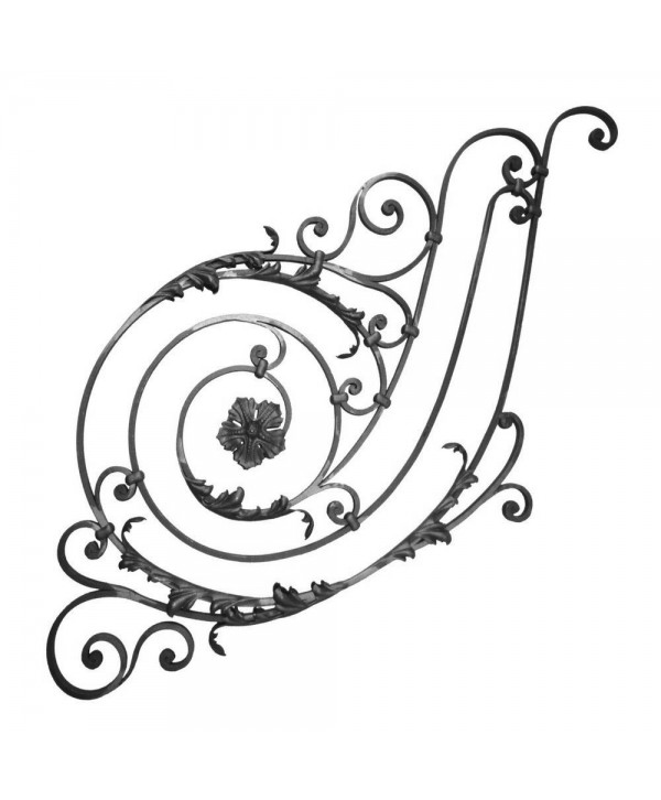 21-AF-BH Adorno de forja artesanal para barandas