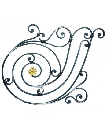 21-AF-RL Adorno hierro forjado con latón para barandas
