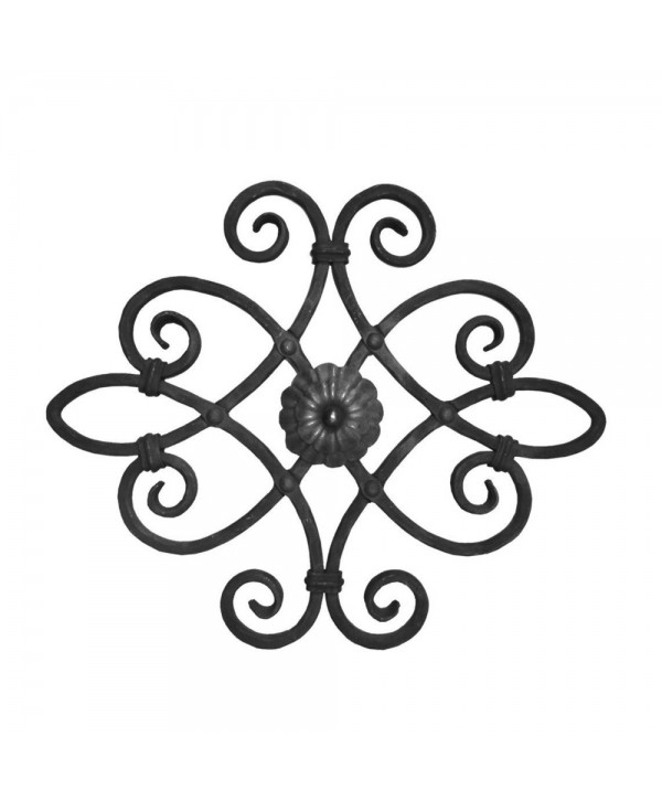 22-AF Adorno clásico de forja machacada para rejas