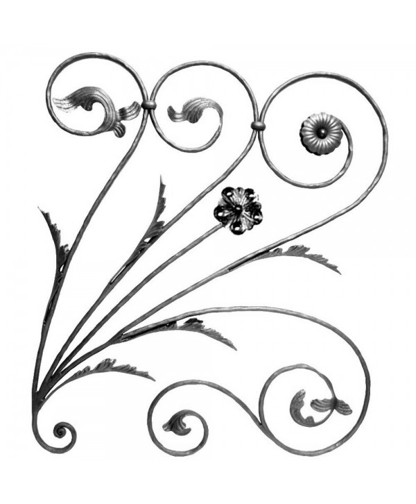 23-AF-R Adorno de forja para tramos rectos de baranda