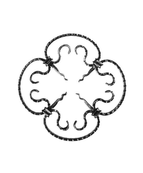 25-AF Adorno moderno de forja en pletina rayada
