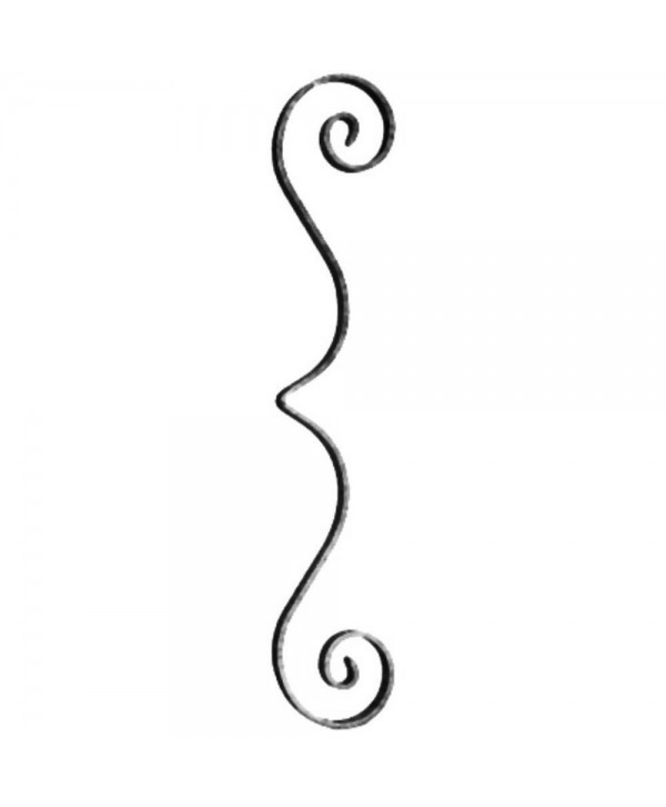 101-AF Adorno de forja con doble caracola de pletina