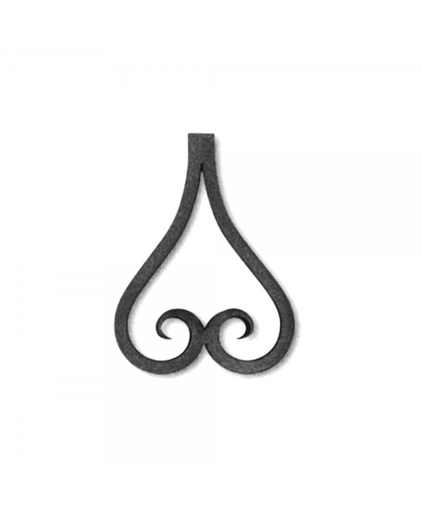 39-AF Adorno corazón de forja para rejas y verjas