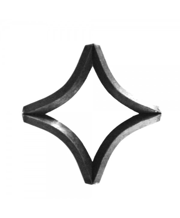 44-AF Adorno en cuadrado macizo forjado al canto