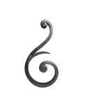 45-AF Adorno forjado en forma de S con pestaña
