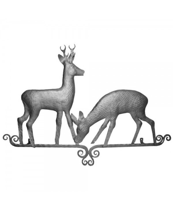 50-AF Adorno con escultura de ciervos forjados a mano