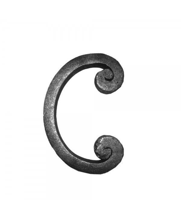 54-AF Rizo forjado en forma de C para balcones y rejas