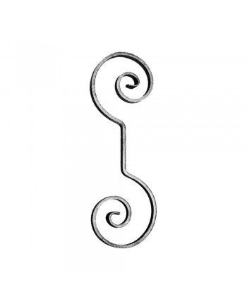 63-AF Adorno forjado con las puntas rayadas