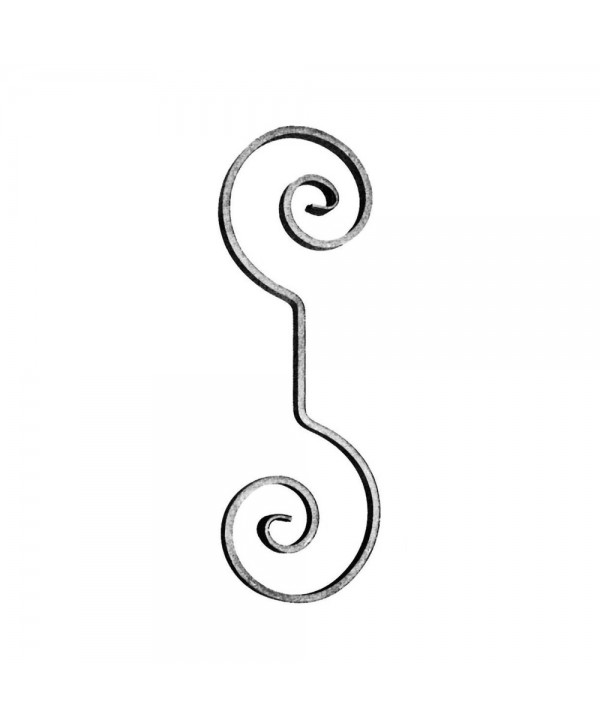 63-AF Adorno forjado con las puntas rayadas