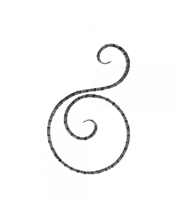 65-AF Adorno de forja en pletina rayada