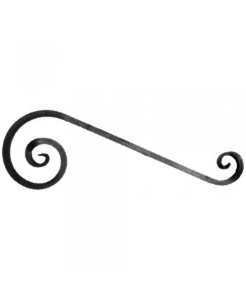 70-AF Rizo de forja en forma de S en cuadrado macizo