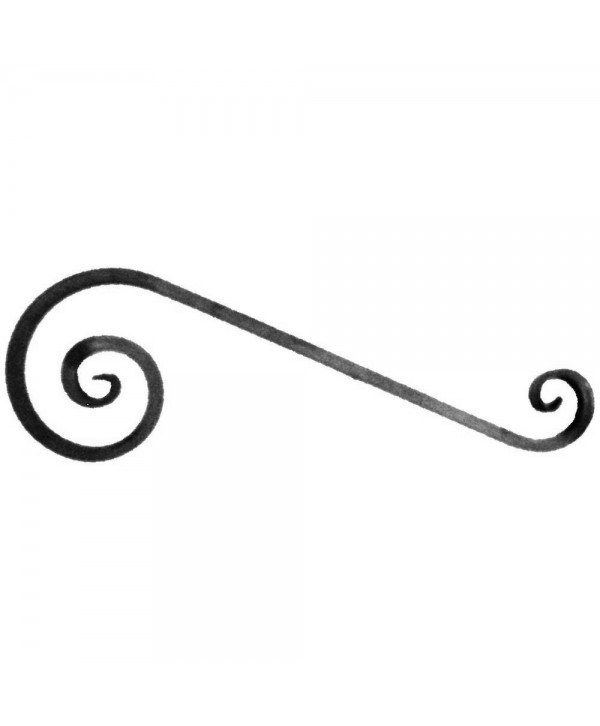 70-AF Rizo de forja en forma de S en cuadrado macizo