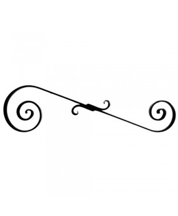 74-AF Adorno en hierro forjado con forma de S y pestañas
