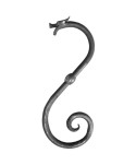 75-AF Rizo forjado en forma de S con cabeza de dragón
