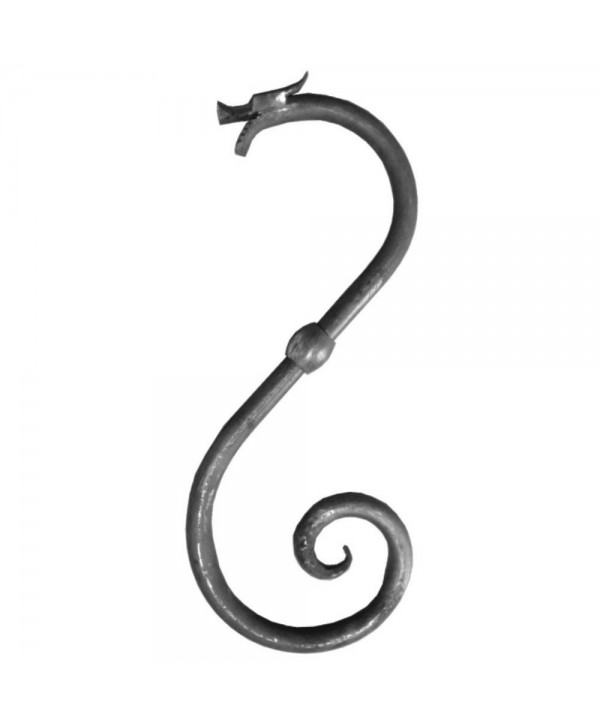 75-AF Rizo forjado en forma de S con cabeza de dragón