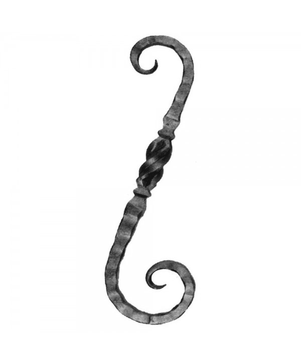 76-AF Rizo de forja en forma S para pata de mesa