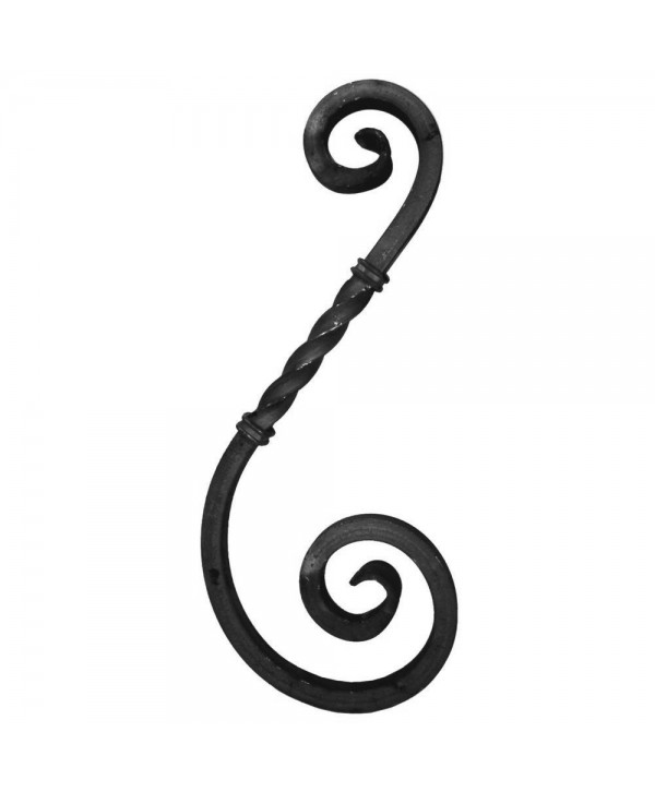 77-AF Adorno grande forjado para pata de mesa en S