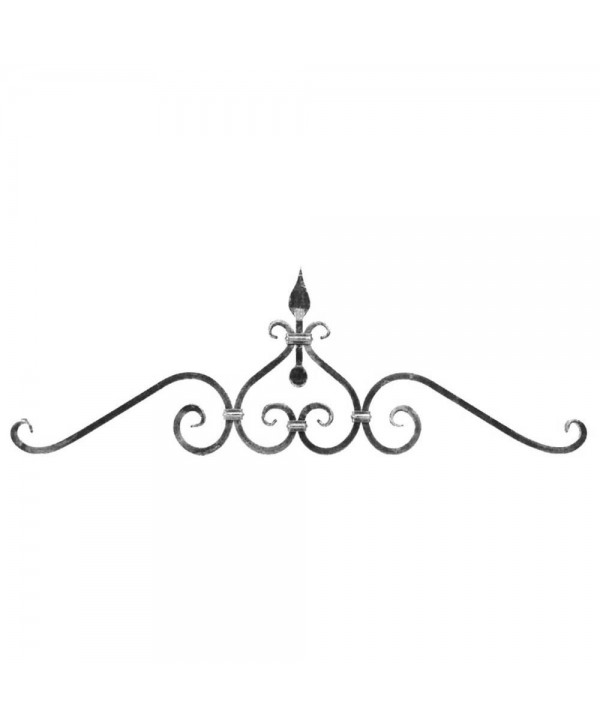 80-AF Montante de forja con rizos y flecha central