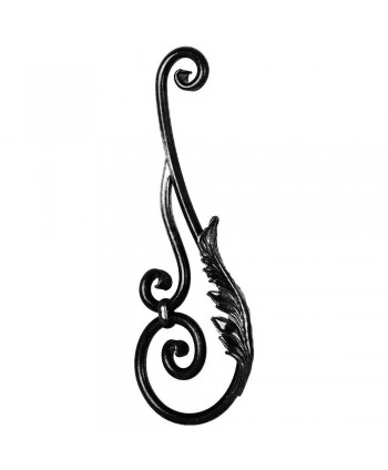 102-AF Rizo grande forja con hoja para pata de mesa