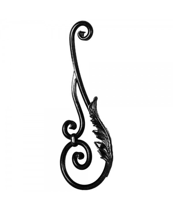 102-AF Rizo grande forja con hoja para pata de mesa