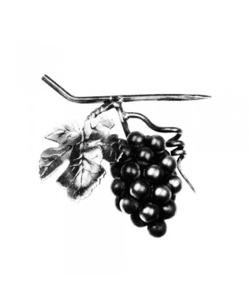110-AF Racimo forjado de uvas con hoja de vid
