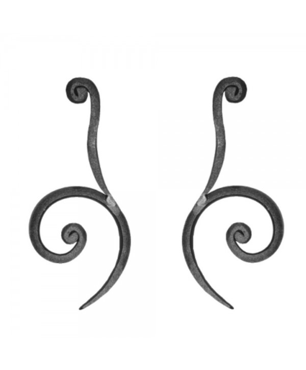 111-AF Adorno de forja curvado para barrotes de balcones