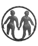 119-AF Adorno zodiaco géminis en forja artística