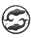 119-AF Adorno del signo del zodiaco piscis forjado