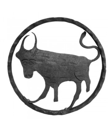 119-AF Adorno signo tauro de hierro forjado