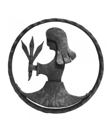 119-AF Adorno forjado del zodiaco virgo