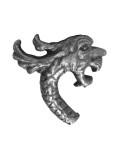 127-AF Cabeza maciza de dragón en hierro forjado