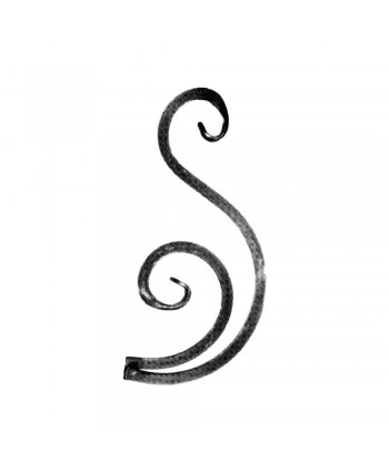 130-AF Rizo forjado en cuadrado liso con las puntas rayadas