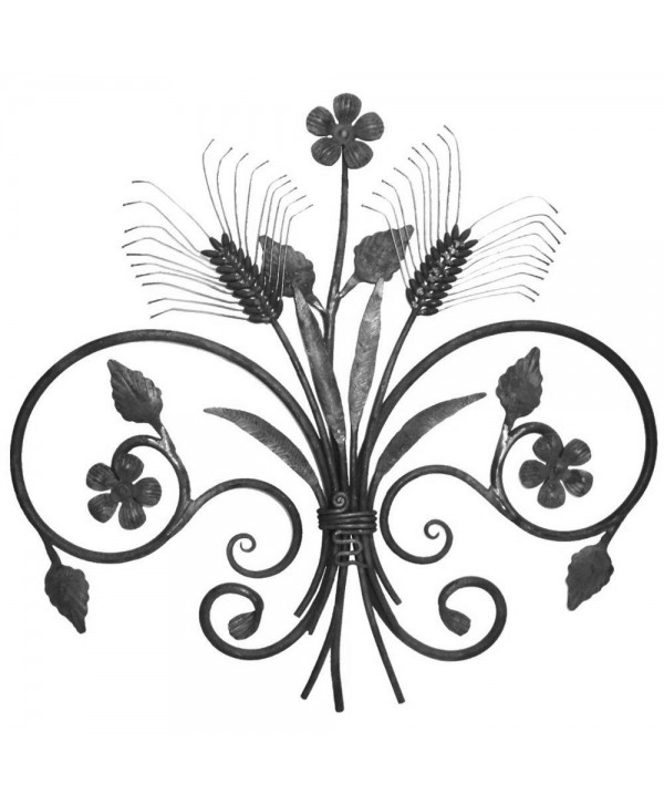 150-AF Adorno forjado con espigas de trigo y hojas