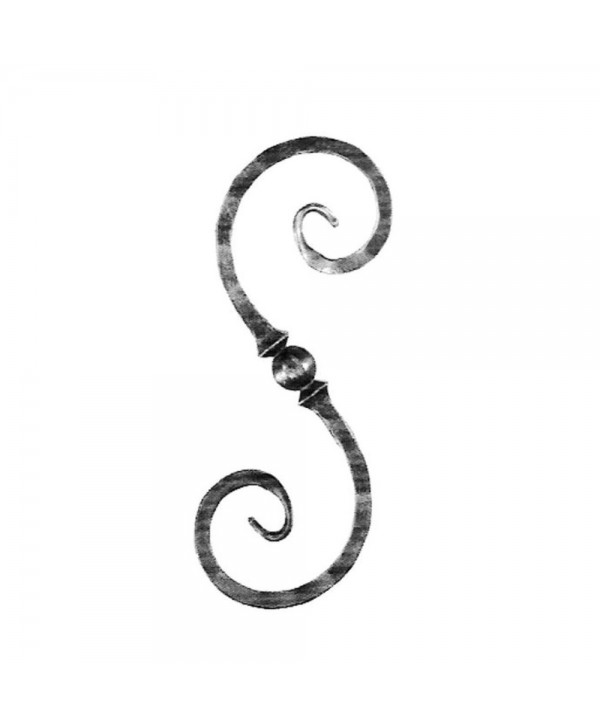153-AF Rizo forjado en forma de S con bola central