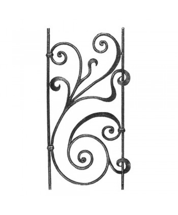 156-AF-R Adorno moderno de forja para baranda o balcón