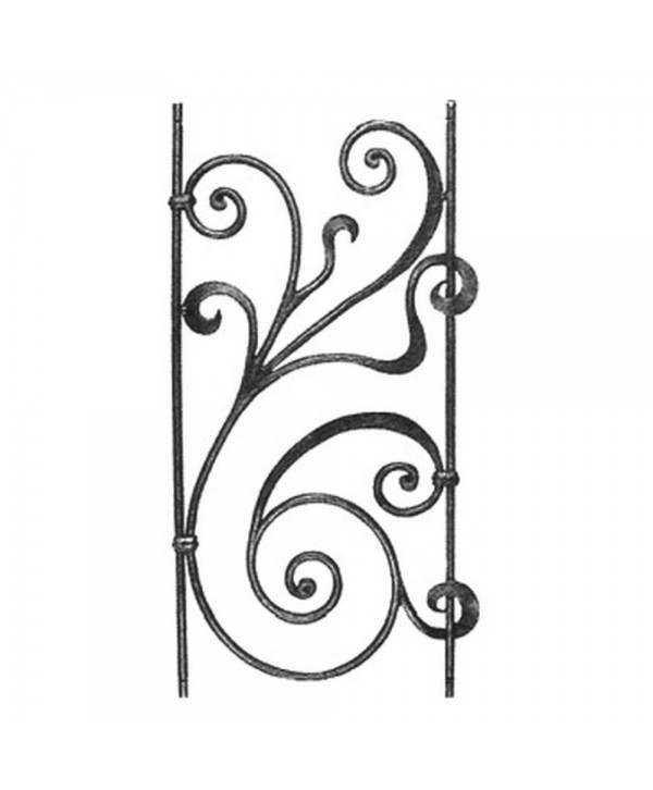 156-AF-R Adorno moderno de forja para baranda o balcón