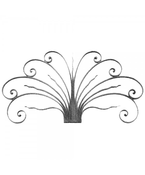 158-AF Adorno con forma de medio punto en forja