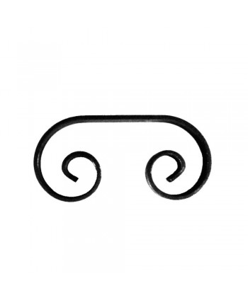 159-AF Rizo sencillo de pletina en forma de C y puntas lisas