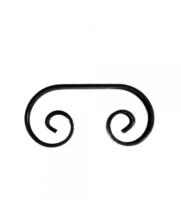 159-AF Rizo sencillo de pletina en forma de C y puntas lisas